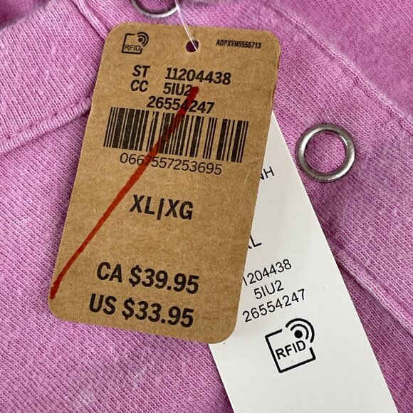 PINK Victoria's Secret Cropped Long Sleeve Henley NWT Sz XL - Picture 6 of 8